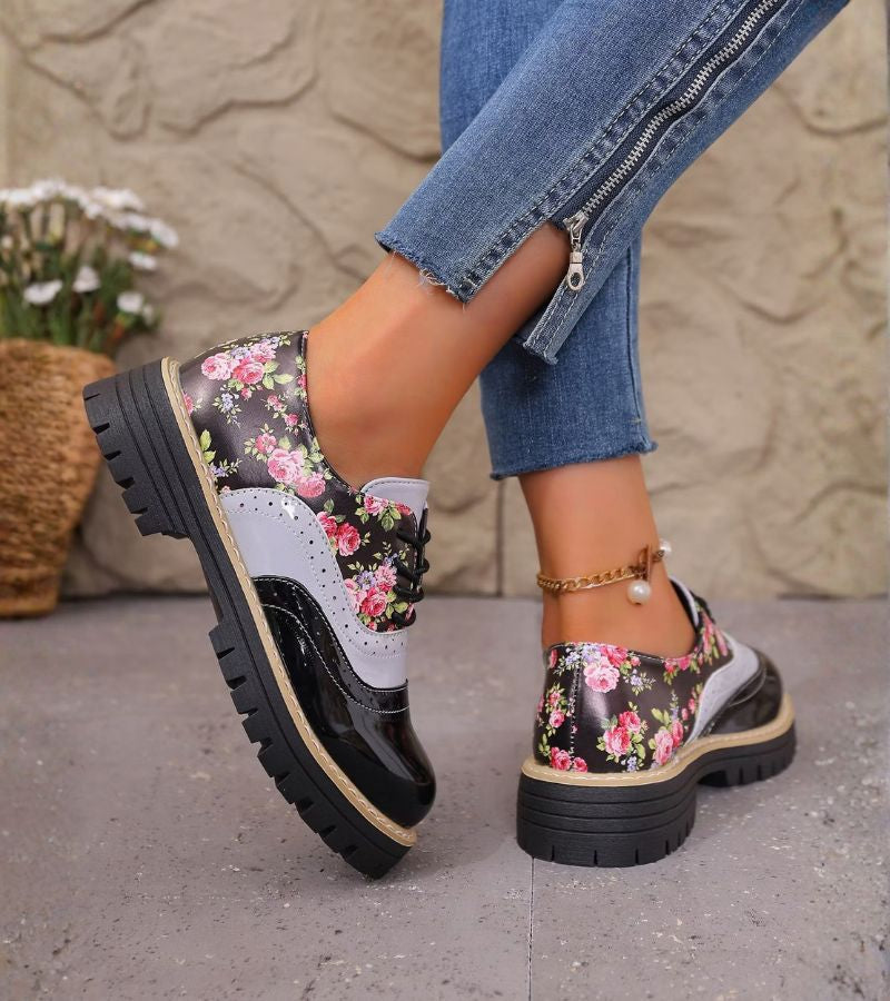 Rheaoova - Floral Oxford Shoes