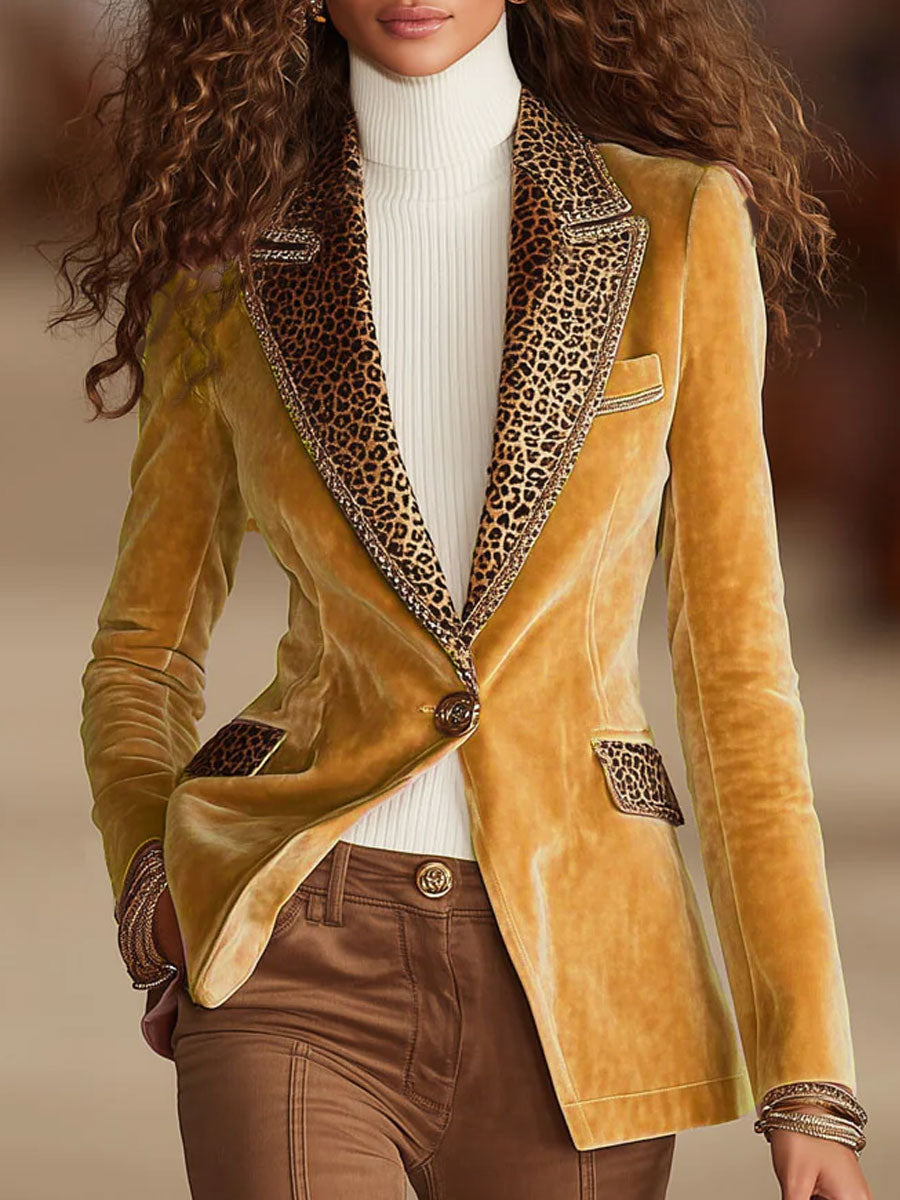Jeanisa | Velvet Jacket with Embroidery