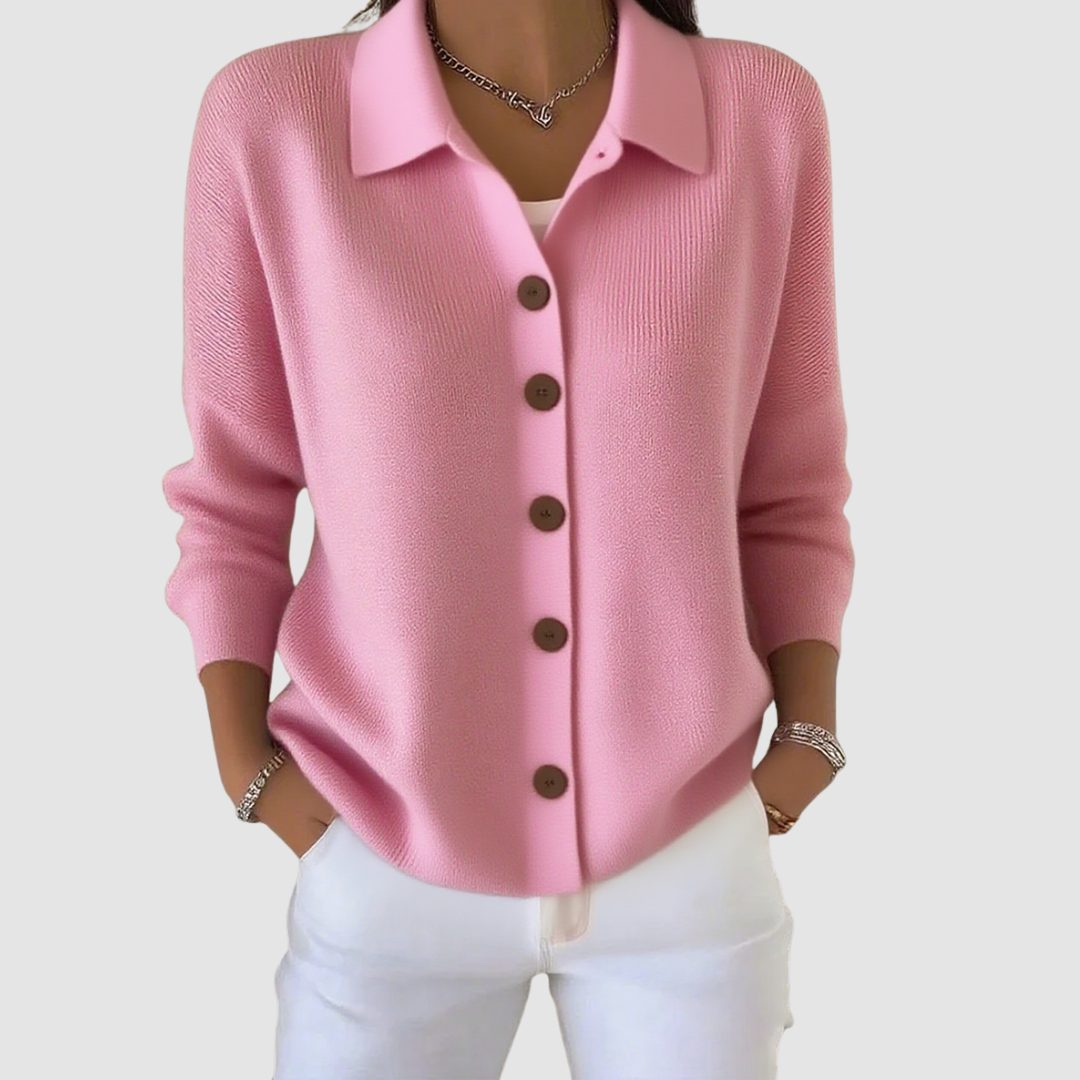 Elegant Collared Cardigan