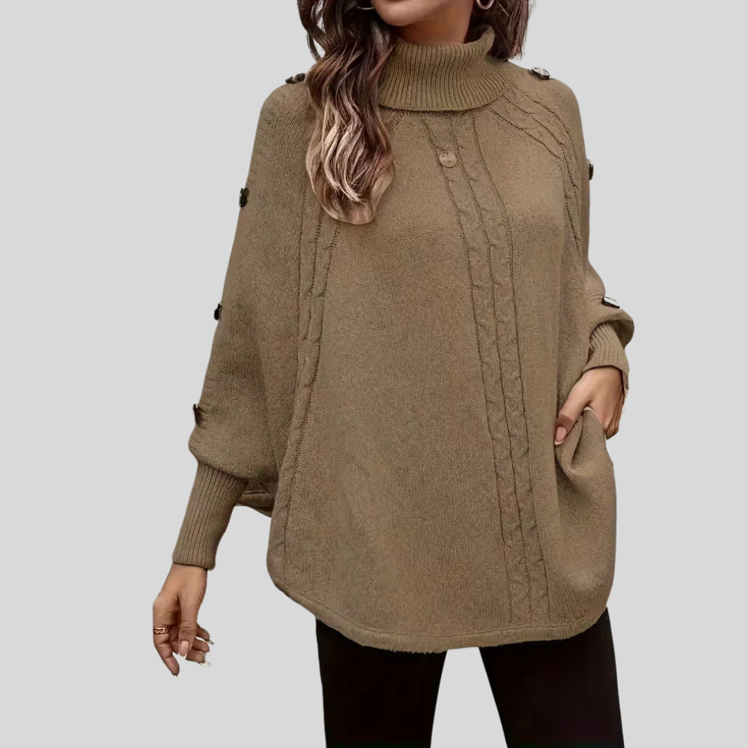 Cordelia - Cable-Knit Roll-Neck Jumper