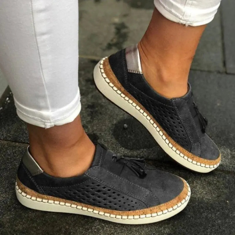 Elizabeth | Women's Slip-On Sneakers with Cutouts