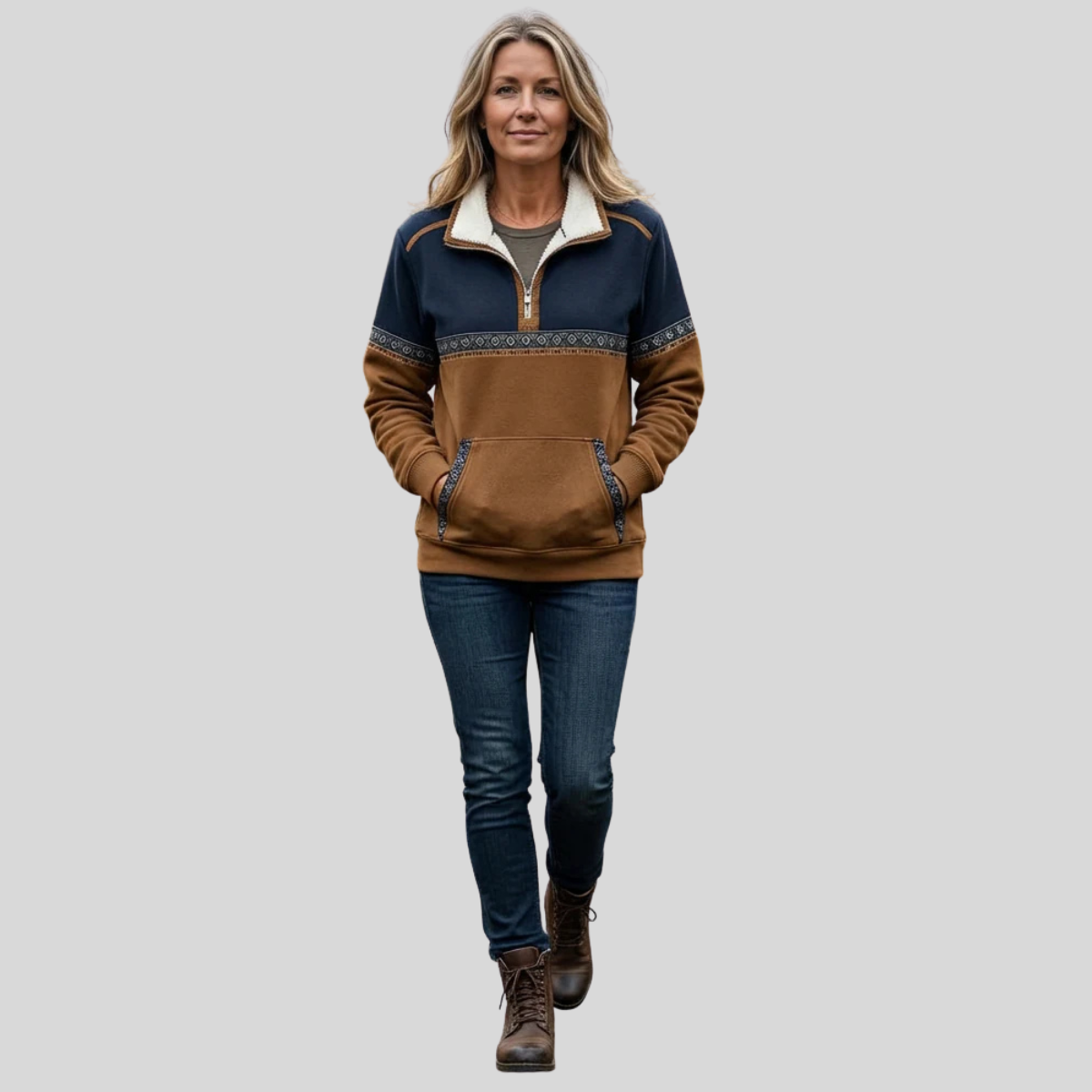 Isobel - Cosy Half-Zip Fleece Pullover
