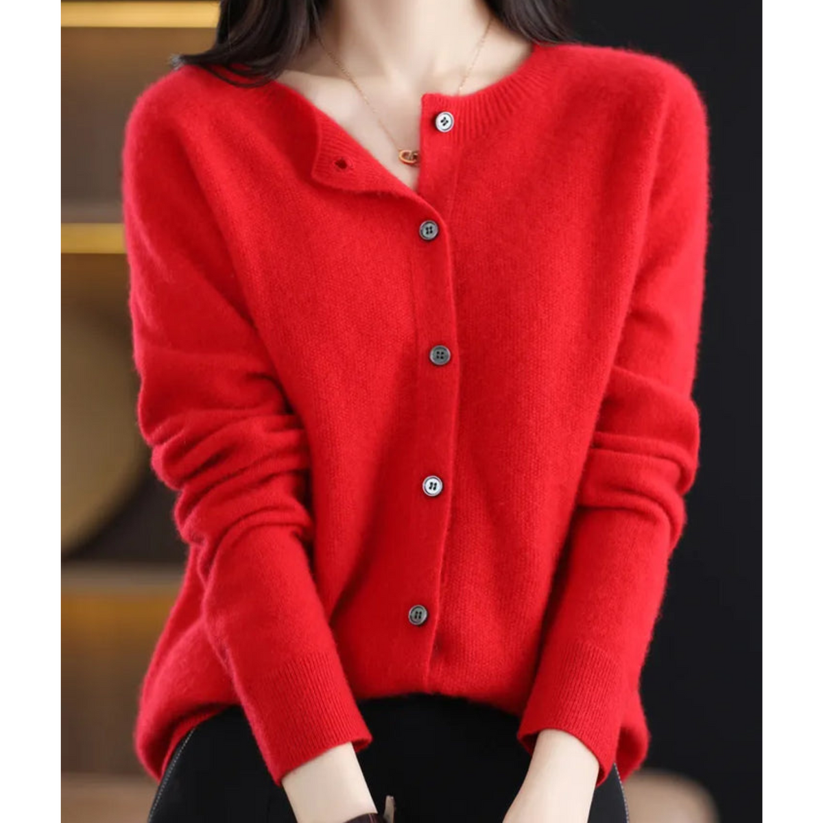 Luxury Merino Wool & Cashmere Cardigan