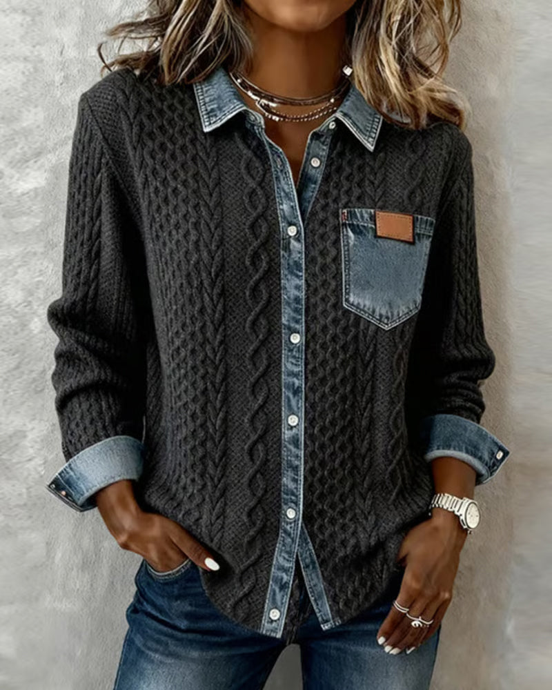Juliane | Tricot en Denim