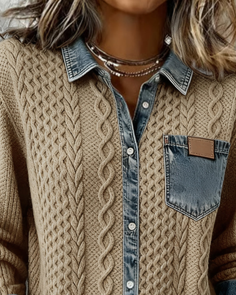 Juliane | Tricot en Denim