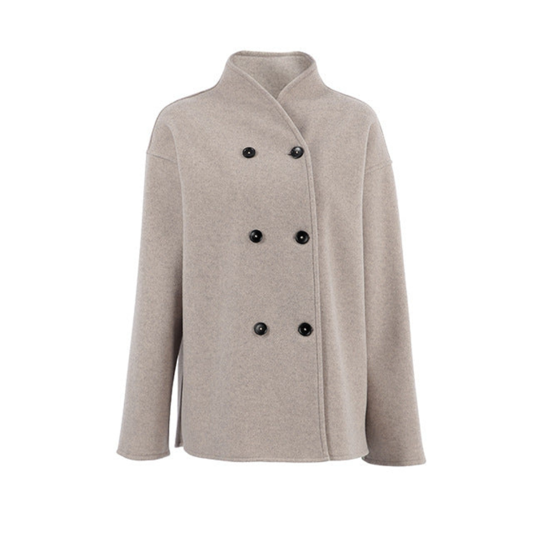 Zophia | Stylish Oversized Wool Coat with Buttons