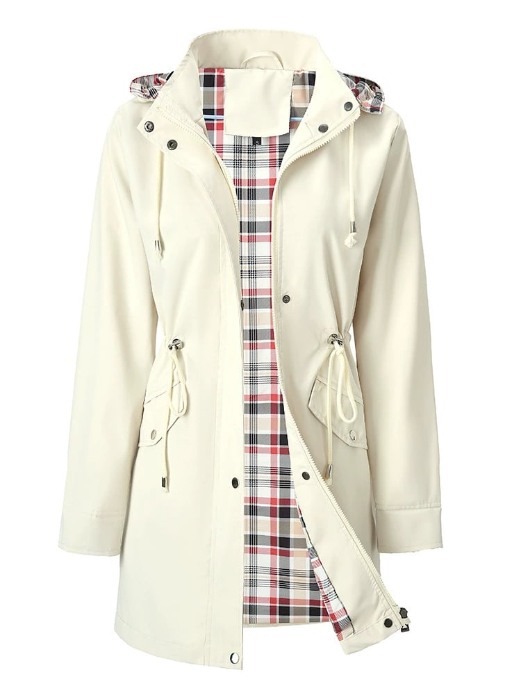 Myla™ | Functional Women's Jacket with Check Pattern & Waterproof Comfort