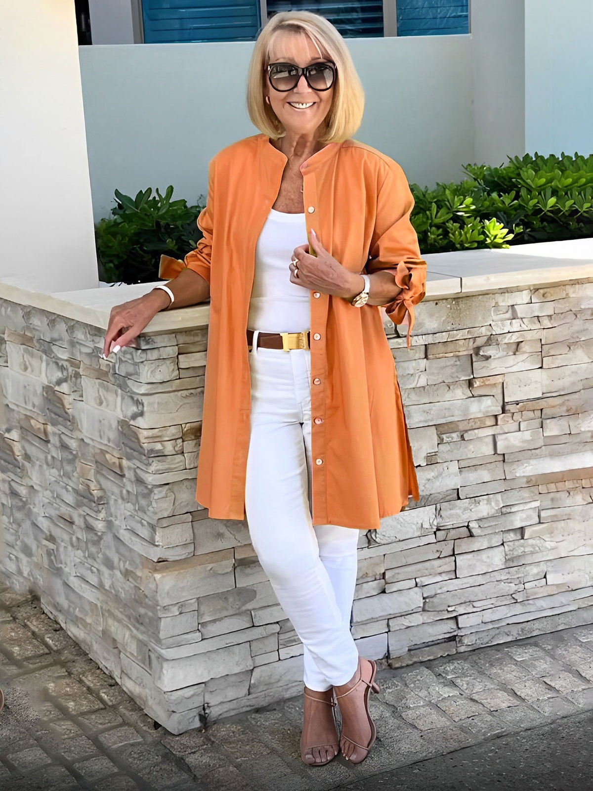 Tesla | Long Cotton Shirt Jacket for Women