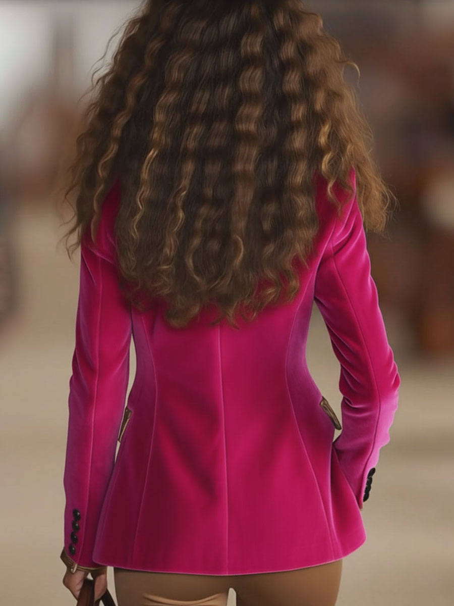 Jeanisa | Velvet Jacket with Embroidery