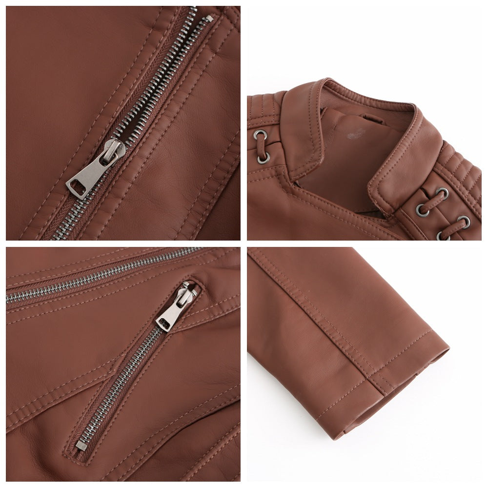 Clarisa | Washed Lambskin Leather Jacket