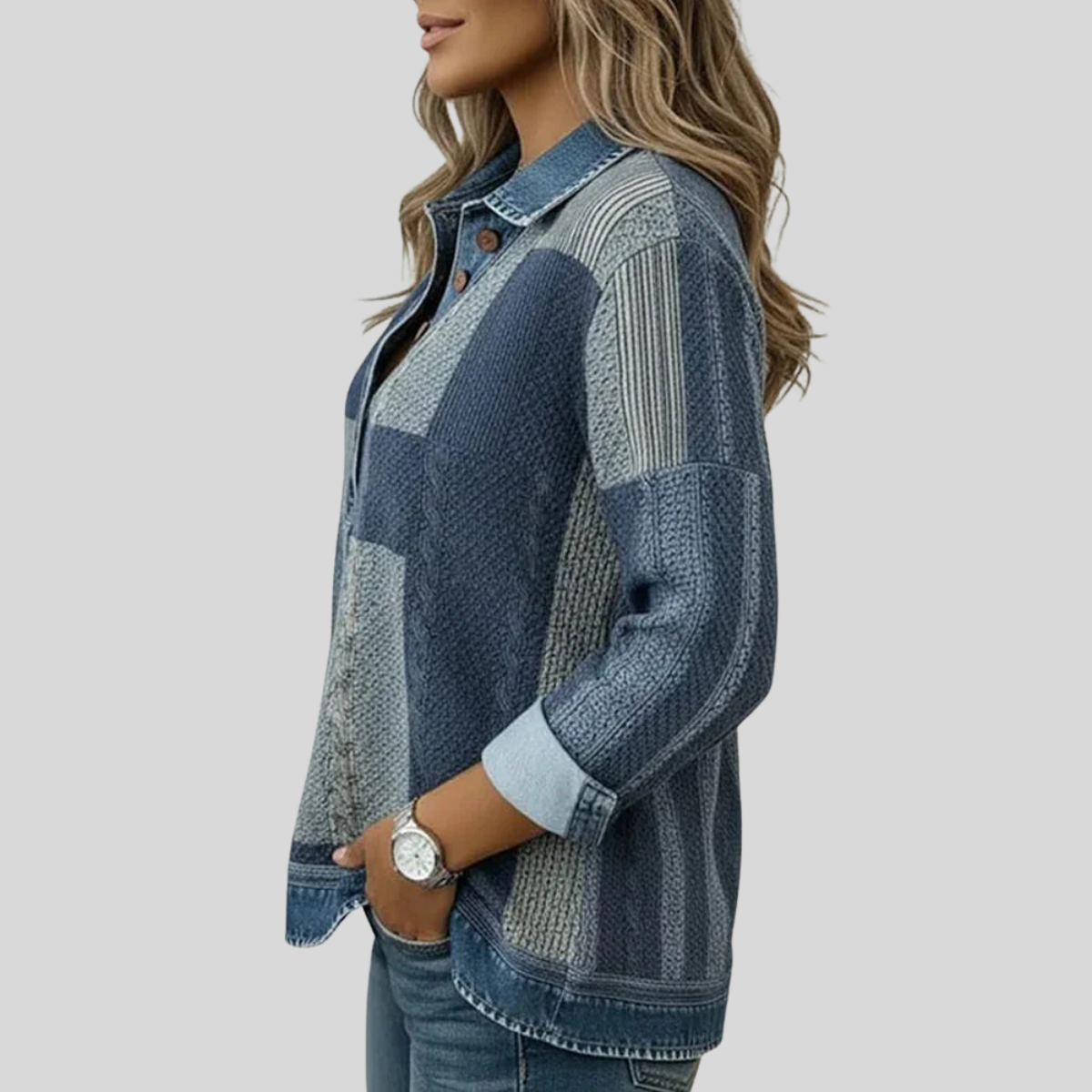 Seren - Colourblock Patchwork Sweatshirt