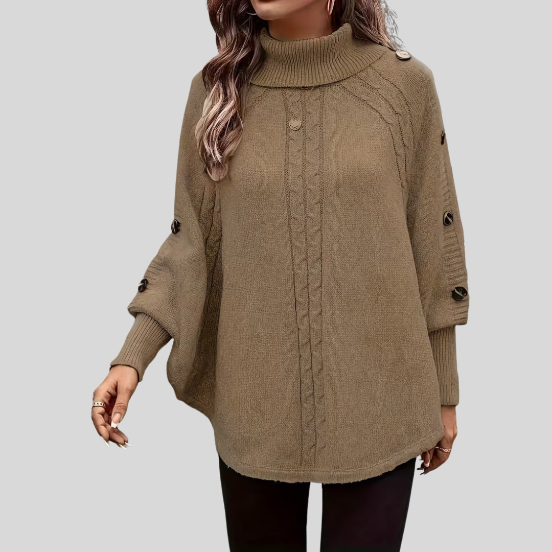 Cordelia - Cable-Knit Roll-Neck Jumper