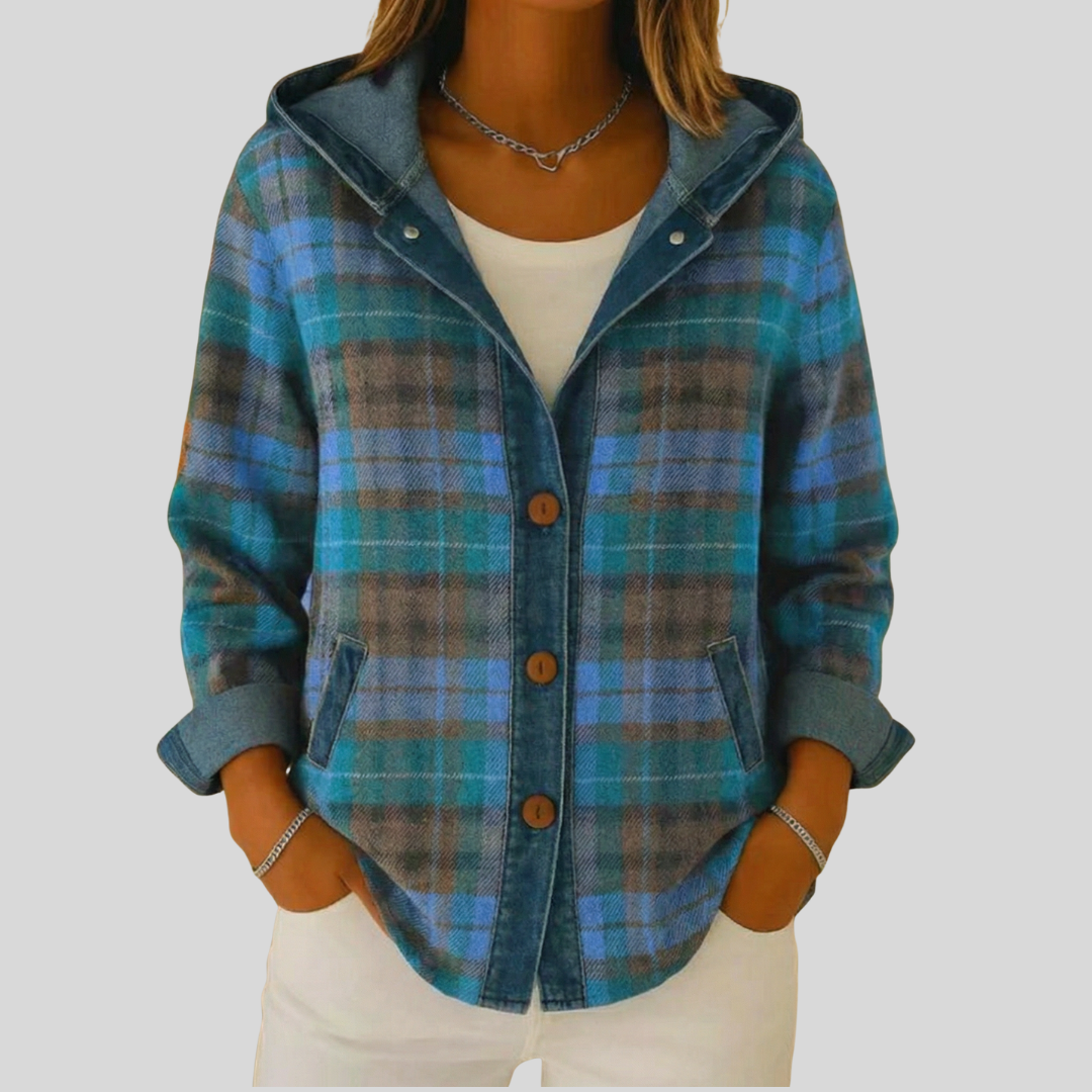 Esme - Hooded Checked Shacket