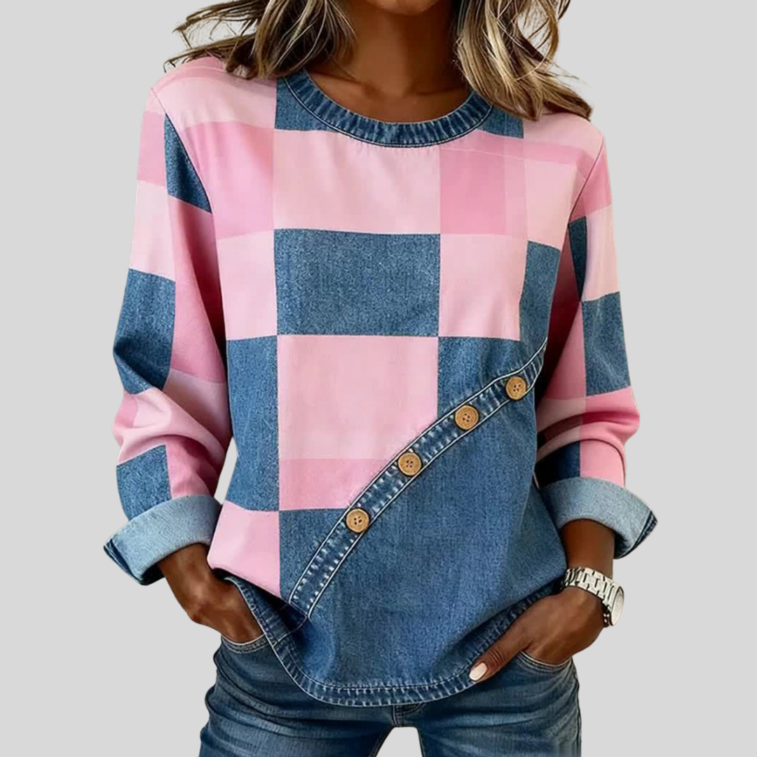 Tallulah - Patchwork Colour-Block Sweatshirt