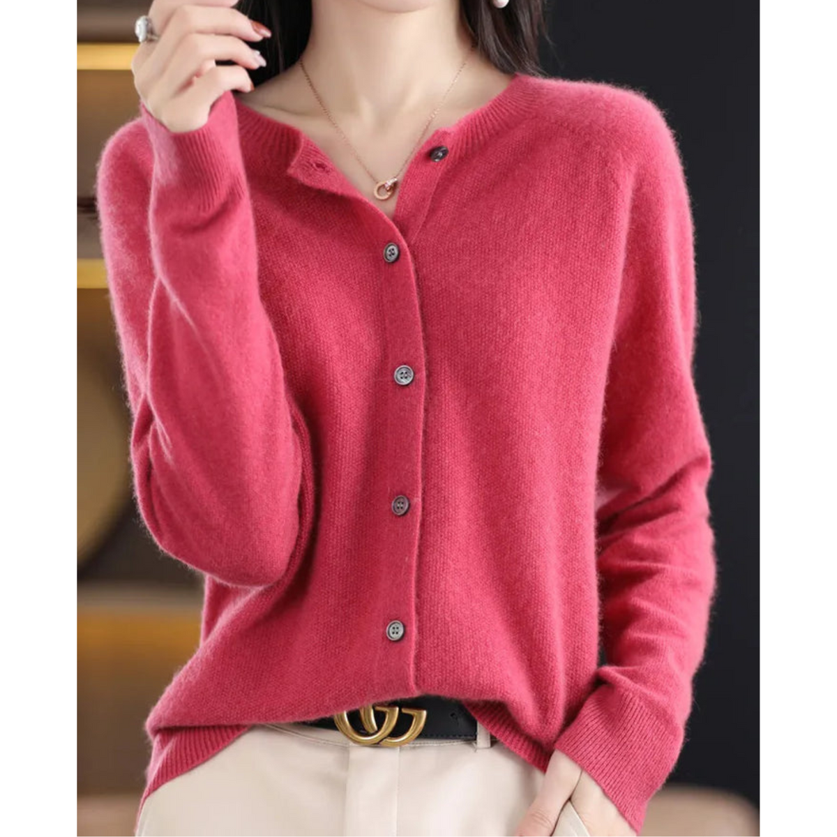 Luxury Merino Wool & Cashmere Cardigan