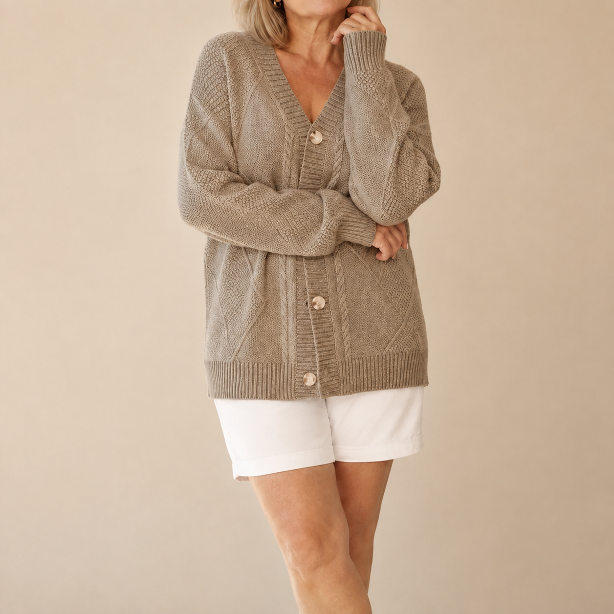Karen | Soft Knit Vest with Buttons