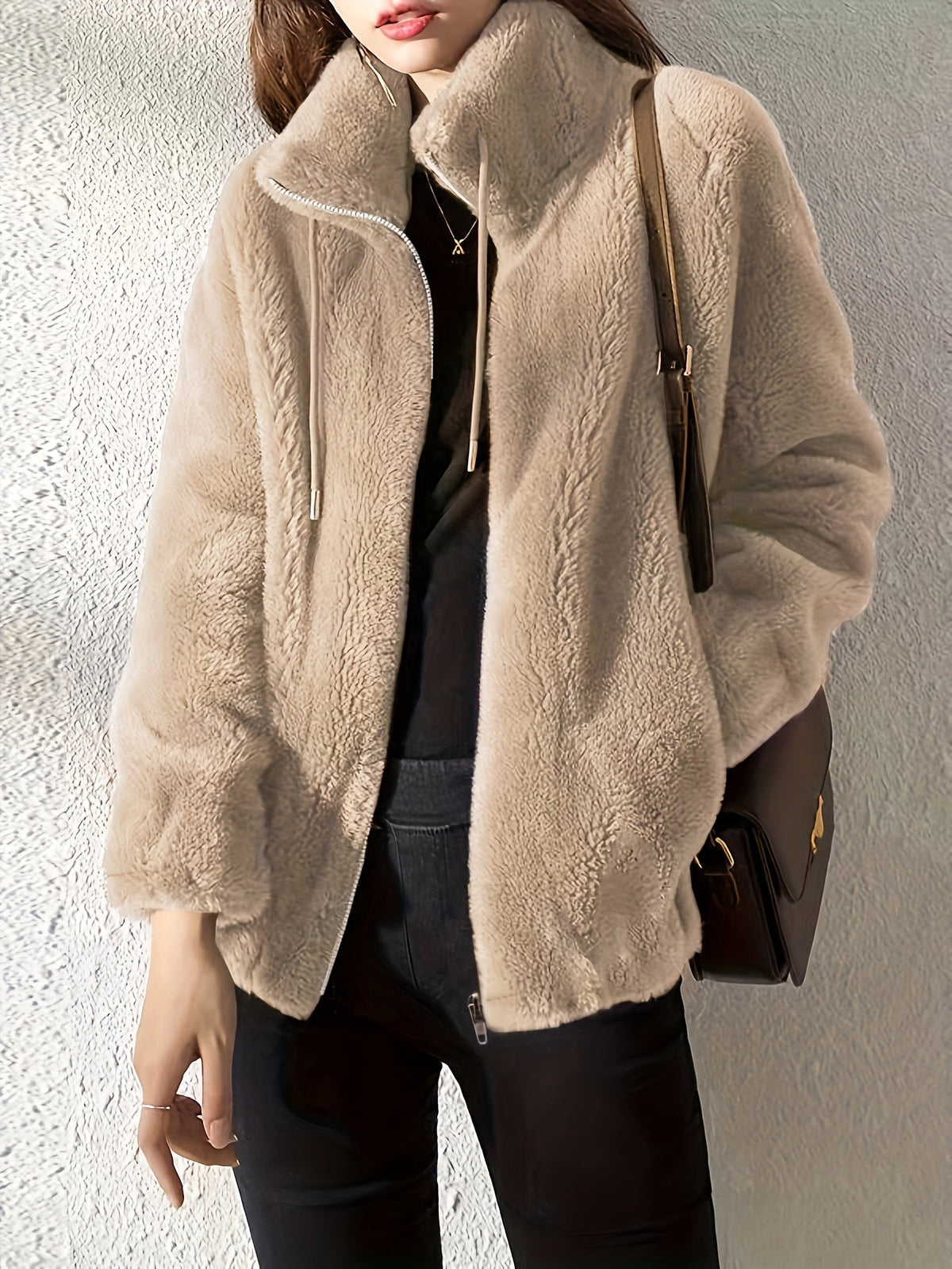 Jeniza | Soft Teddy Jacket with Zipper
