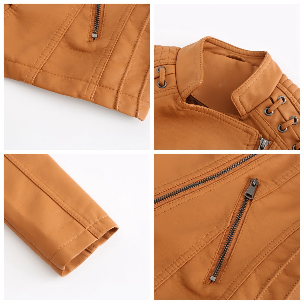 Clarisa | Washed Lambskin Leather Jacket