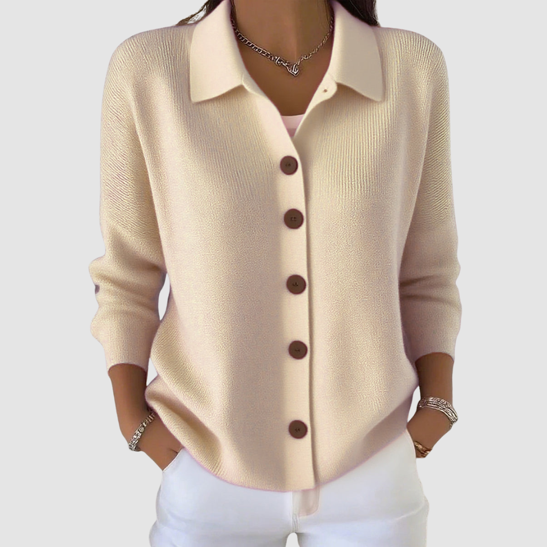 Elegant Collared Cardigan