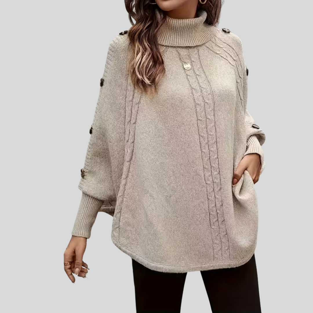Cordelia - Cable-Knit Roll-Neck Jumper
