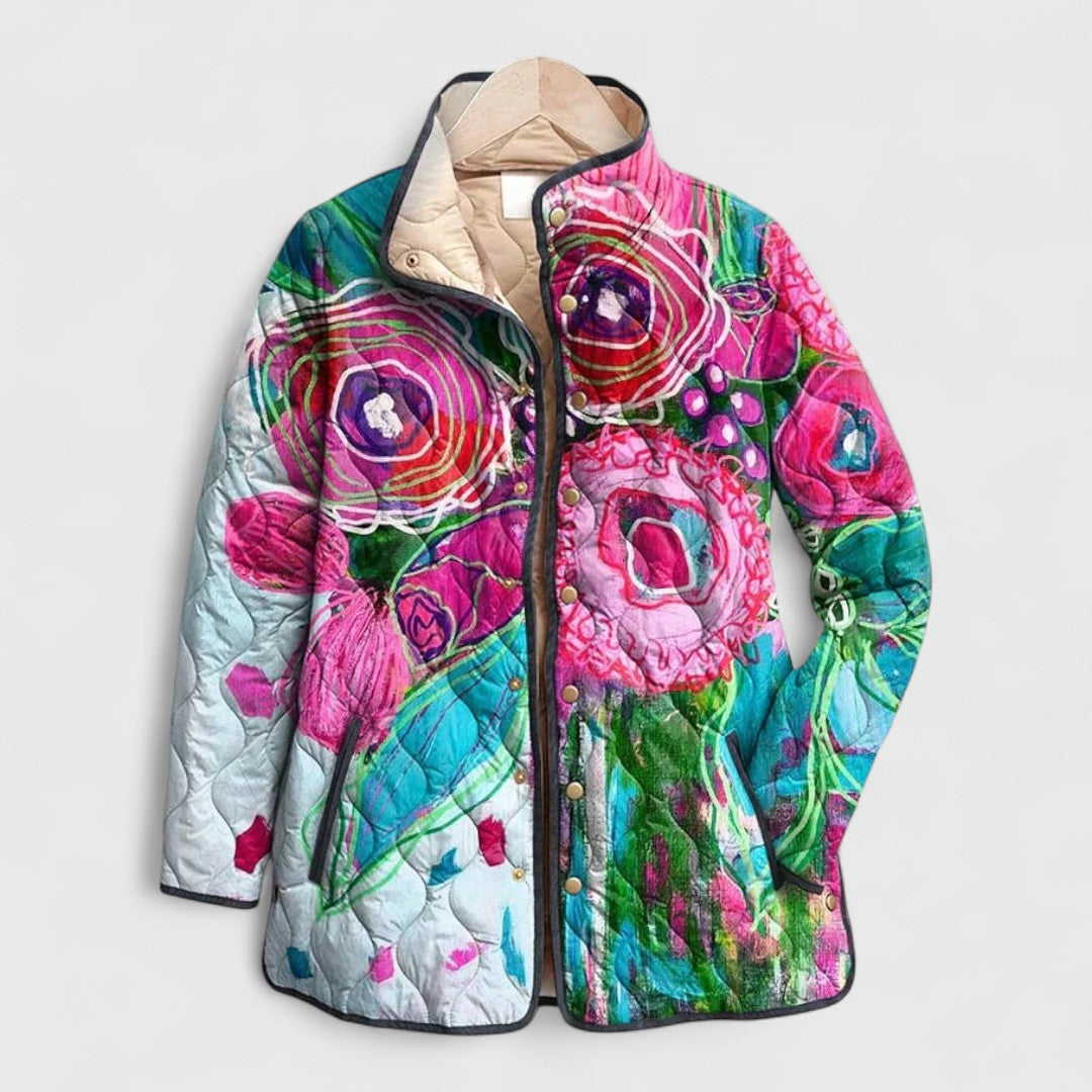 Armica | Vintage Quilted Jacket with Floral Pattern