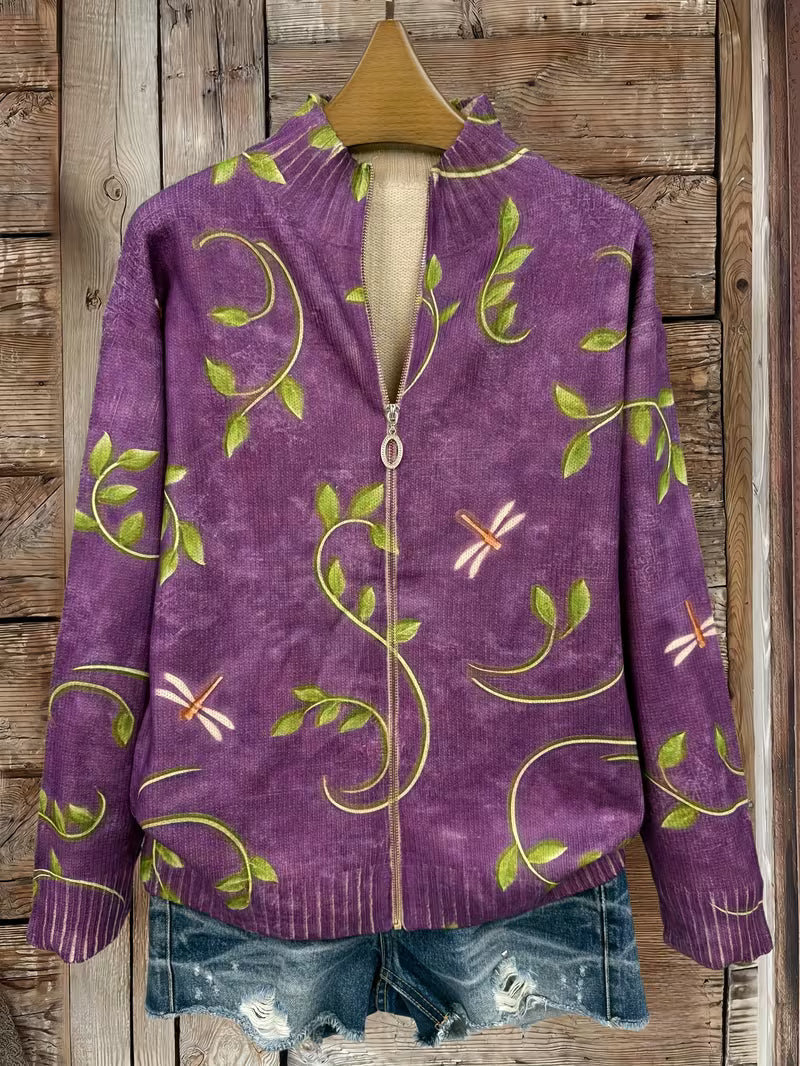 CRESSIDA | DRAGONFLY VINE ZIP CARDIGAN
