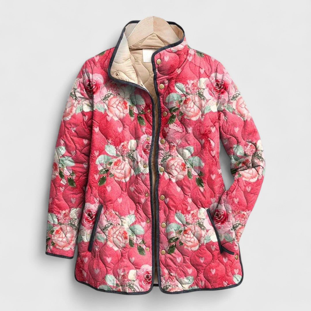 Armica | Vintage Quilted Jacket with Floral Pattern