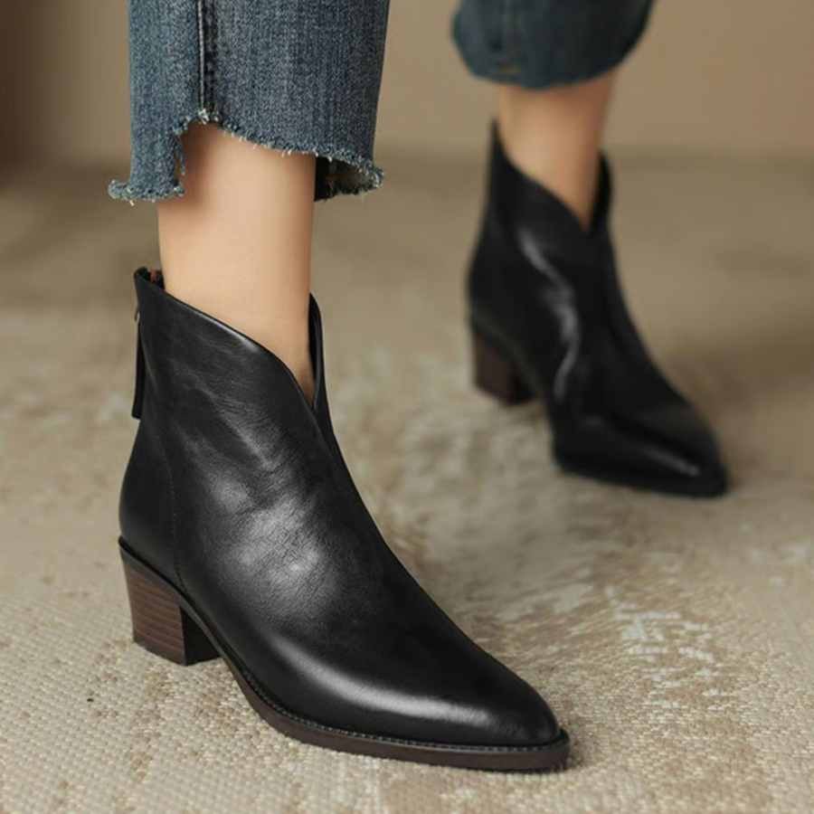 Eirae™ | Modern Leather Ankle Boots