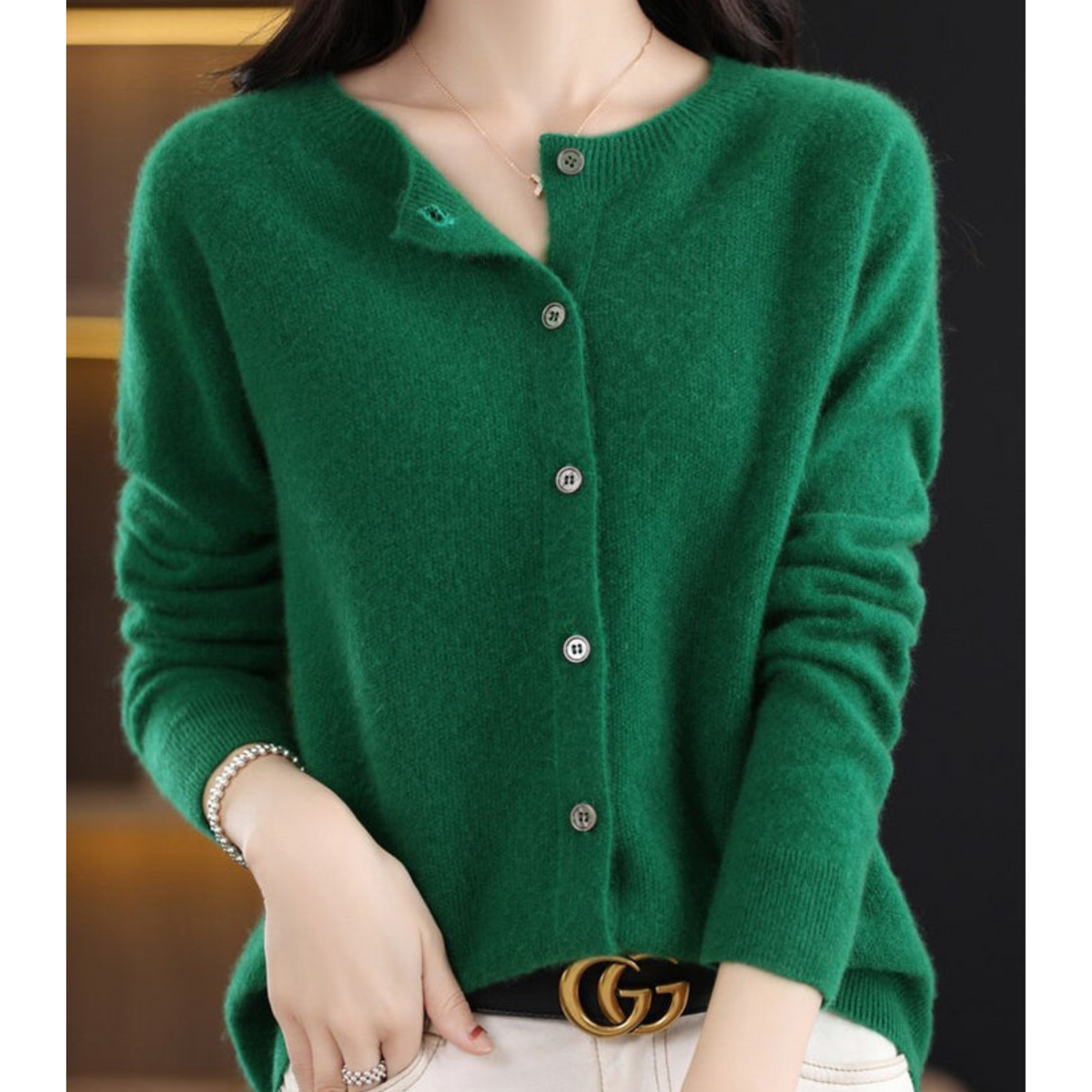 Luxury Merino Wool & Cashmere Cardigan