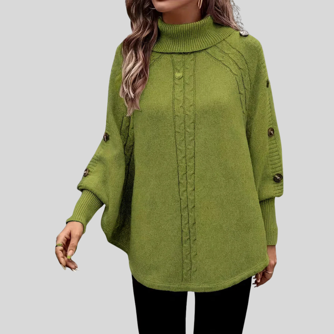 Cordelia - Cable-Knit Roll-Neck Jumper