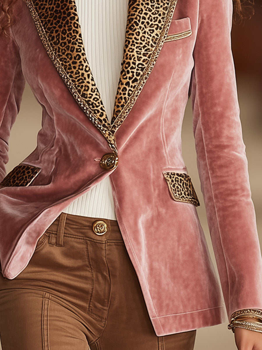 Jeanisa | Velvet Jacket with Embroidery