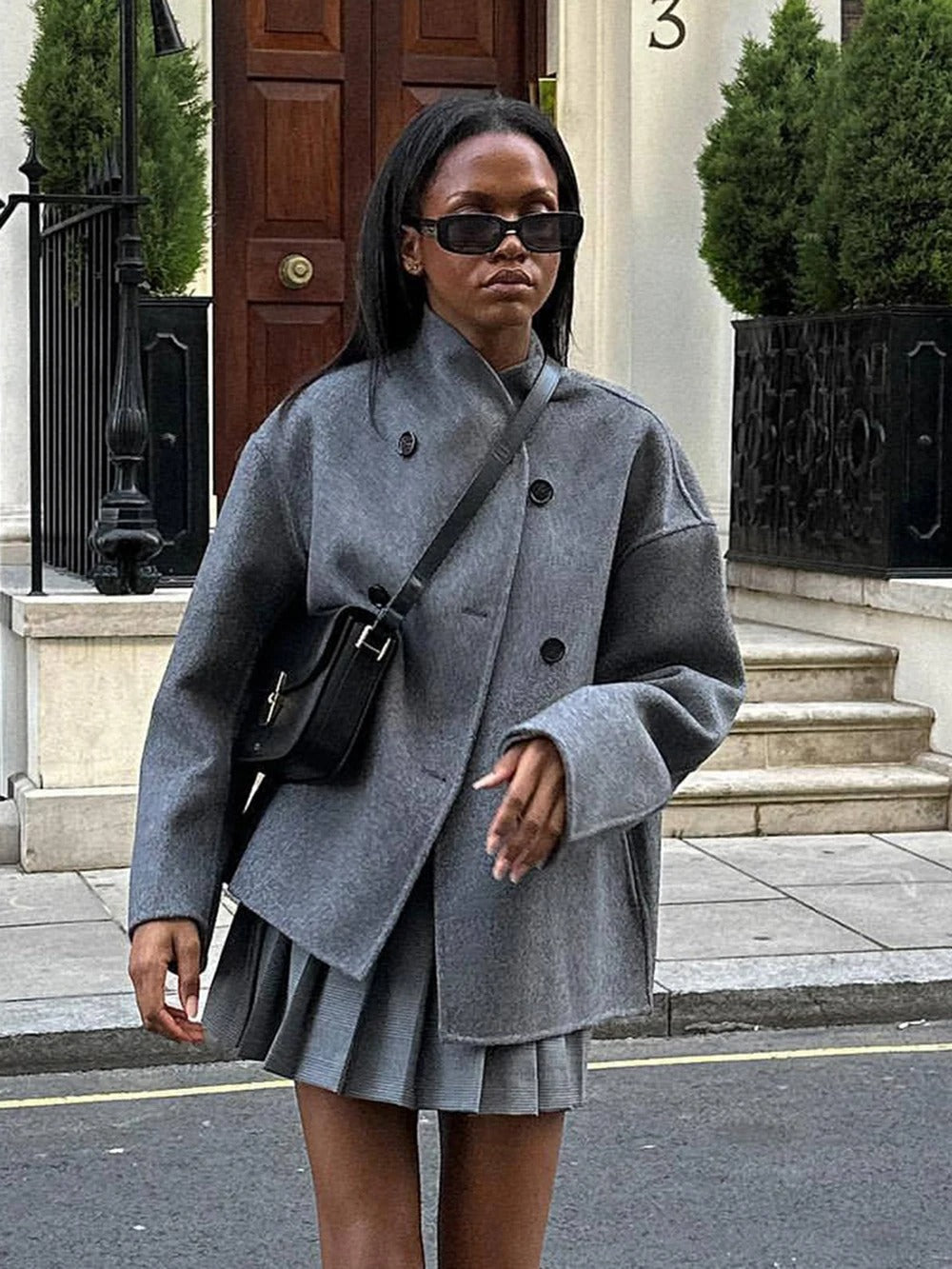 Zophia | Stylish Oversized Wool Coat with Buttons