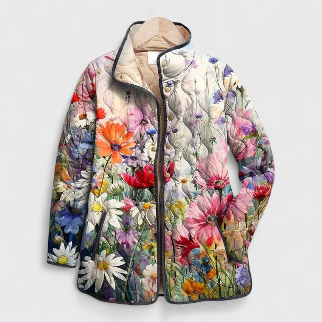 Armica | Vintage Quilted Jacket with Floral Pattern