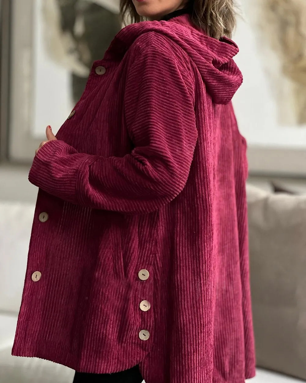 Andrea™ | Casual Cord Jacket with Hood for Women