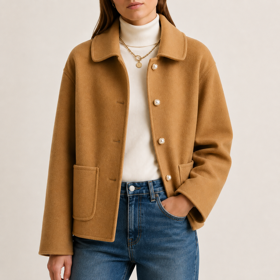 Cropped Cashmere Coat