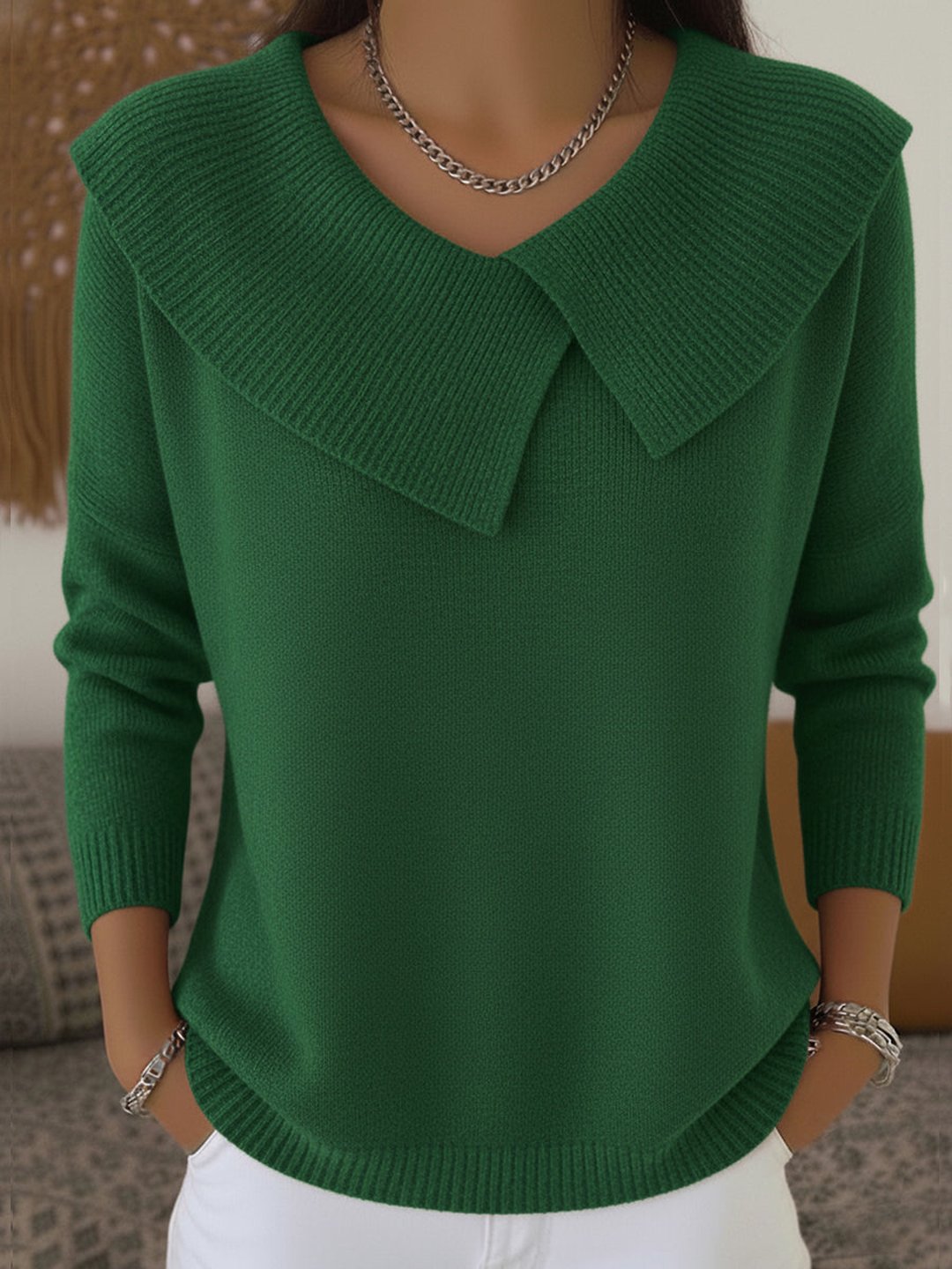 Amabel | Warm Sweater with Soft Collar