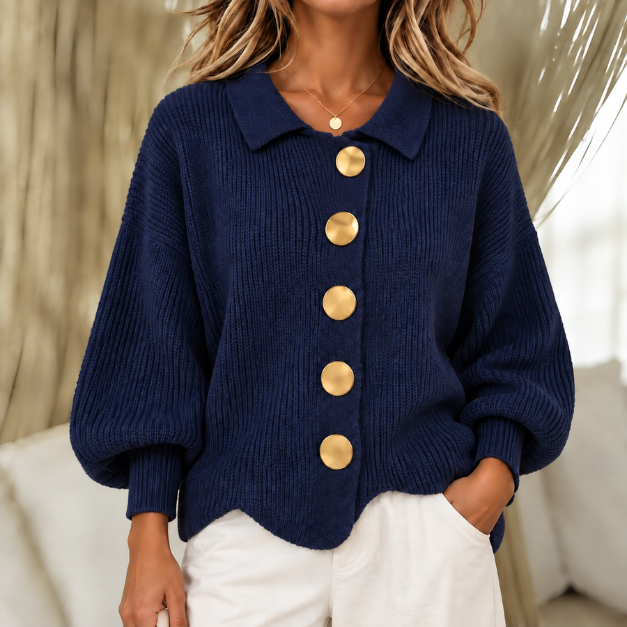 Isadora | Oversized Cardigan with Collar