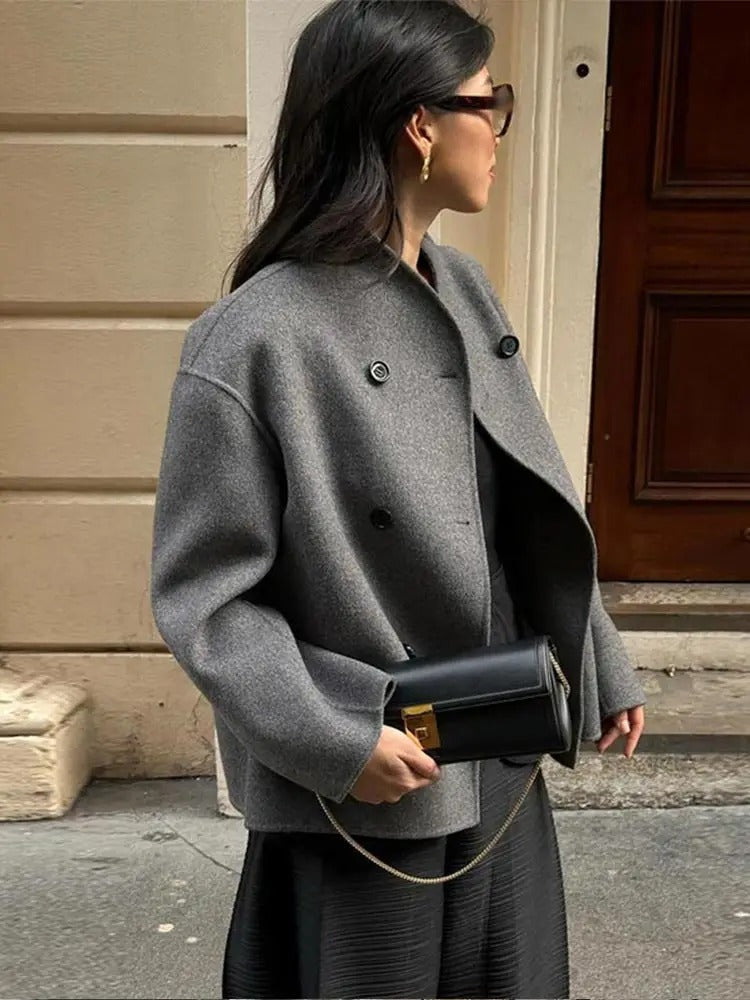 Zophia | Stylish Oversized Wool Coat with Buttons