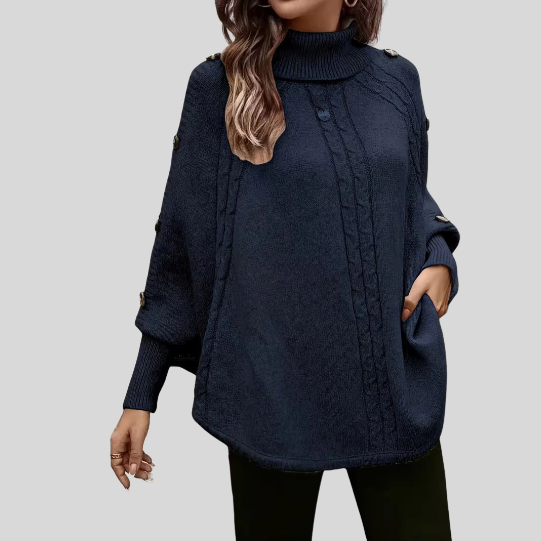 Cordelia - Cable-Knit Roll-Neck Jumper