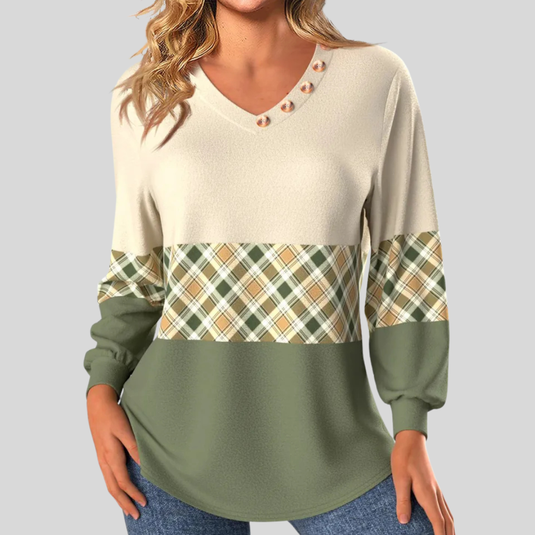 Brianna | Color-Block Panelled Top