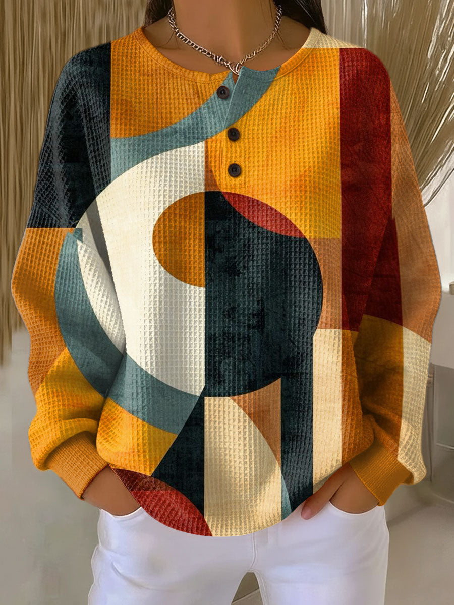 Freya | Textured Geometric Sweater
