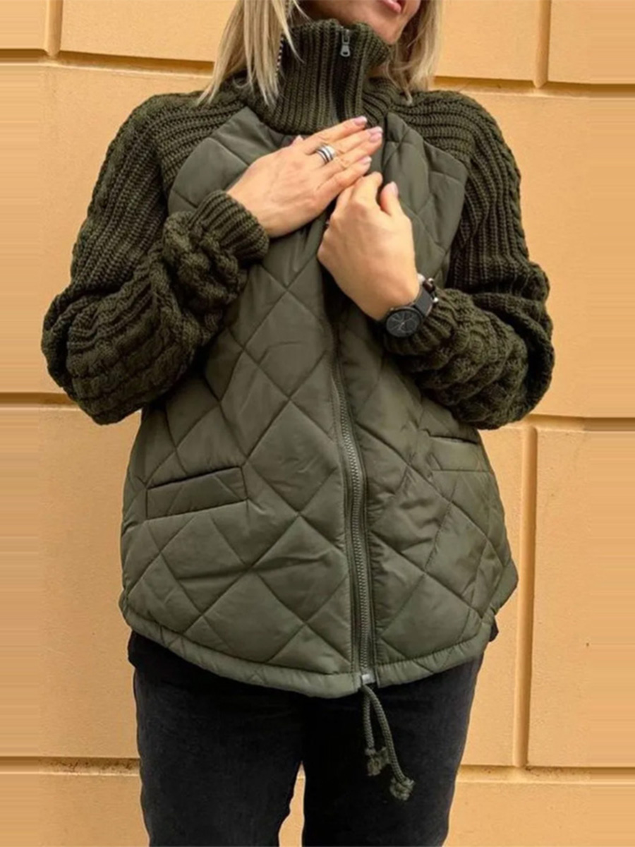 Minia | Solid Color Patchwork Jacket