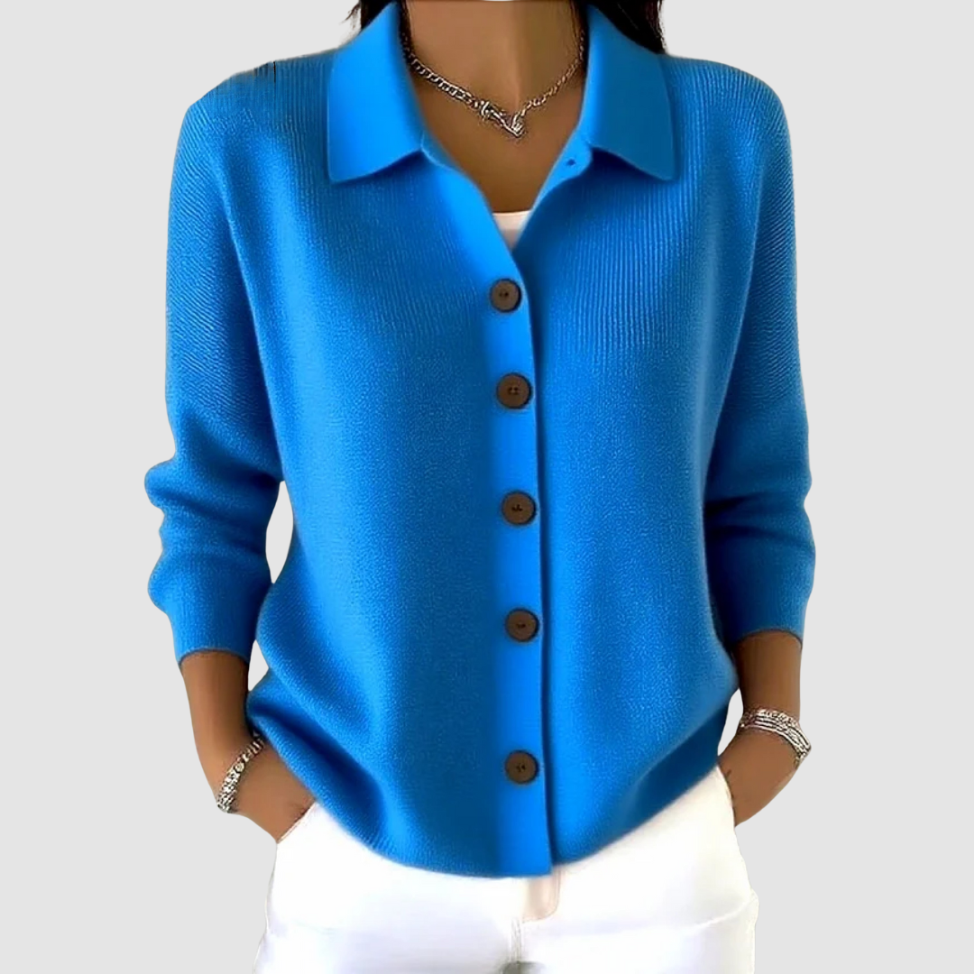 Elegant Collared Cardigan