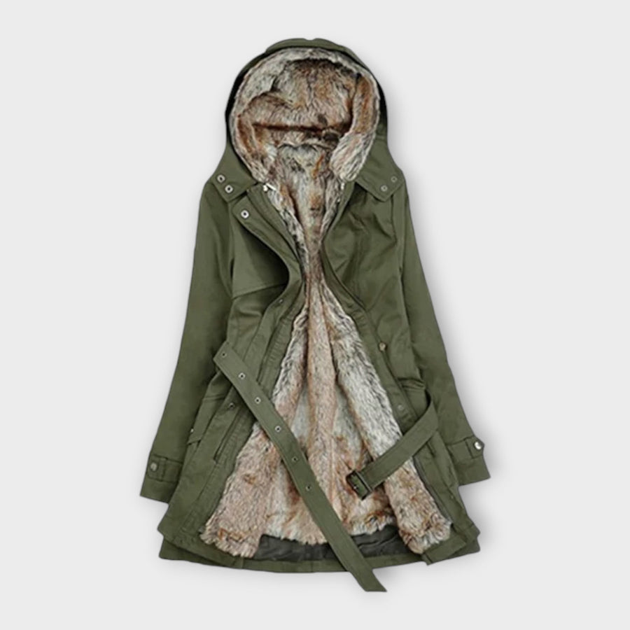Mikash -™ | Plush coat with fur lining