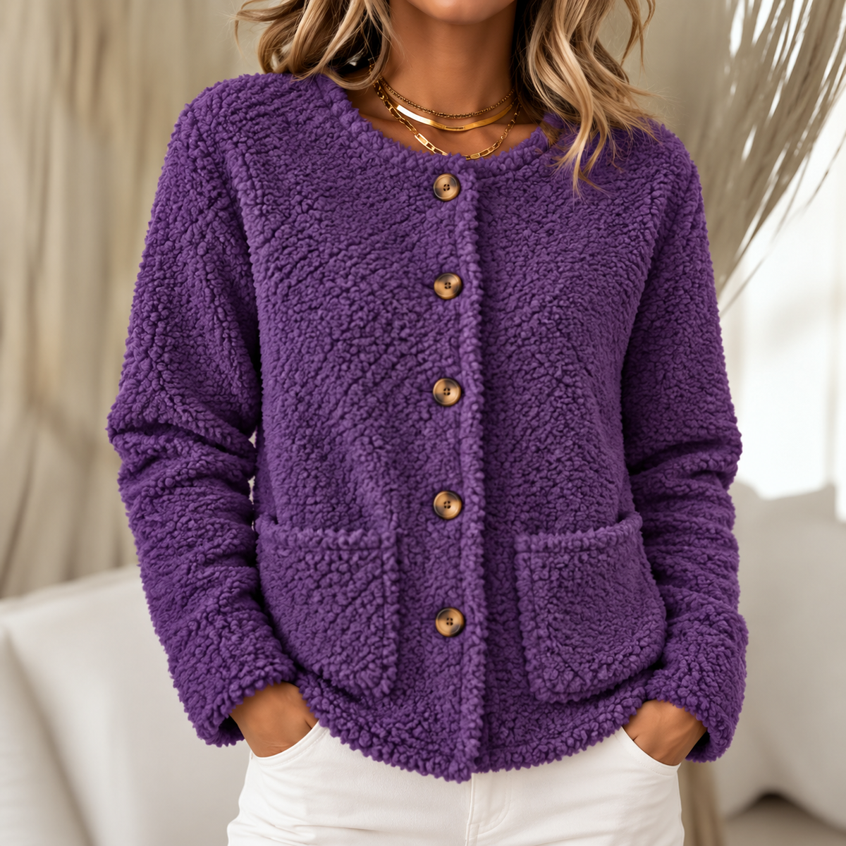 Hanna | Cozy Teddy Jacket for Women