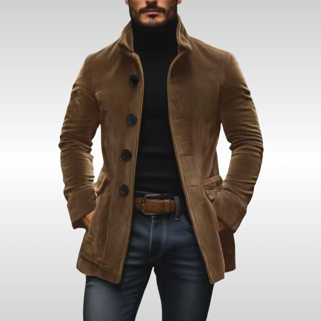 Romelo | Cord Jacket with Classic Button Placket