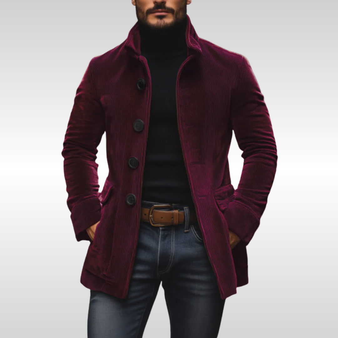 Romelo | Cord Jacket with Classic Button Placket