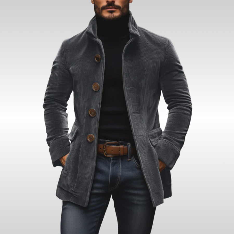 Romelo | Cord Jacket with Classic Button Placket