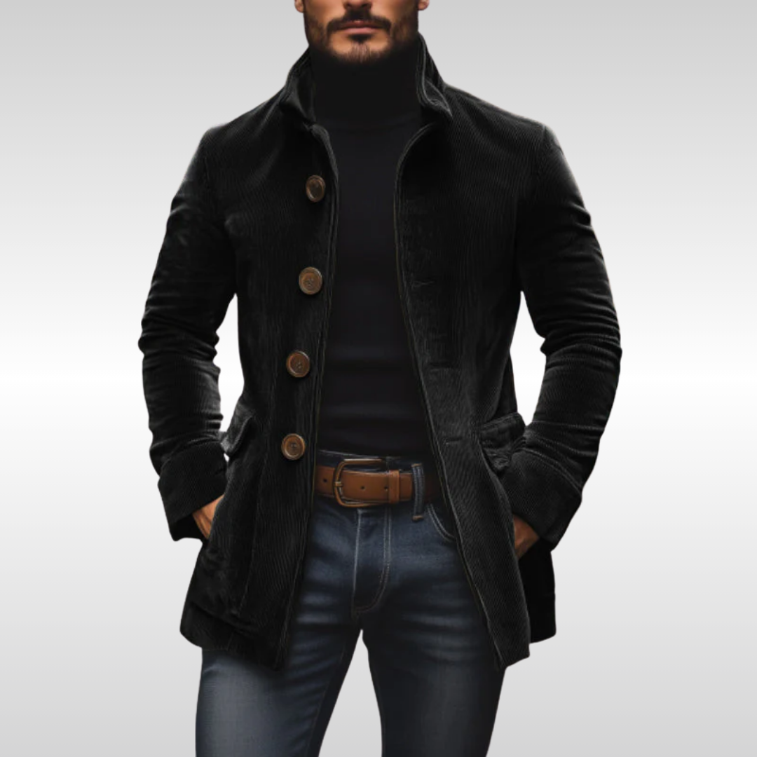 Romelo | Cord Jacket with Classic Button Placket