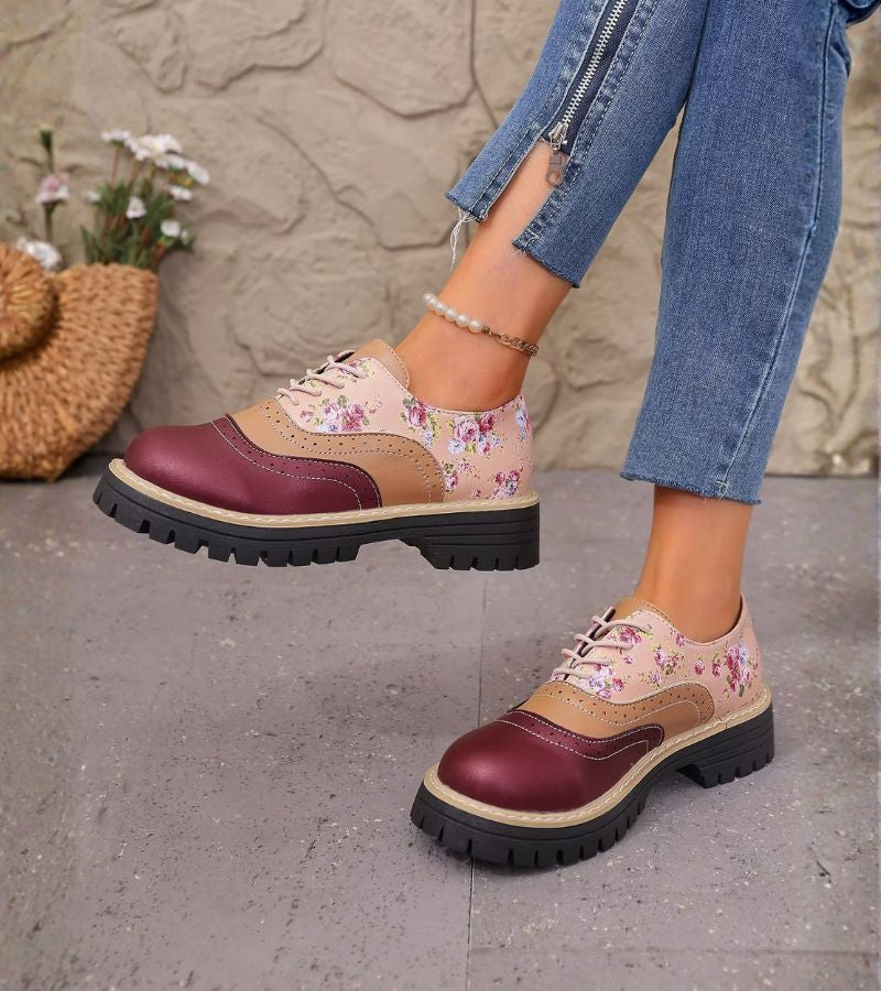 Rheaoova - Floral Oxford Shoes
